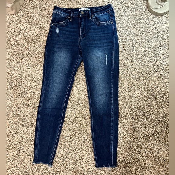 Kancan Arden High Rise Ankle Skinny Women's Medium Blue Denim Jeans size 9 - Picture 3 of 6